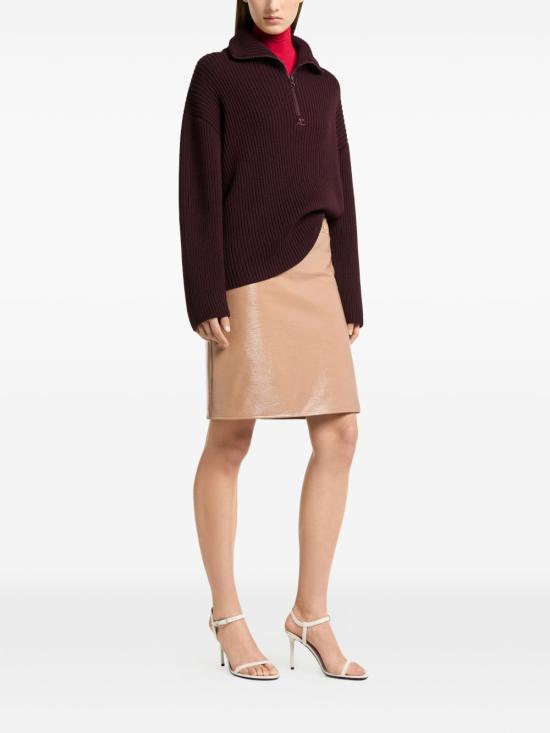26FW 쿠레쥬 스웨터 326MPU278FI0085 4090 BURGUNDY - COURREGES