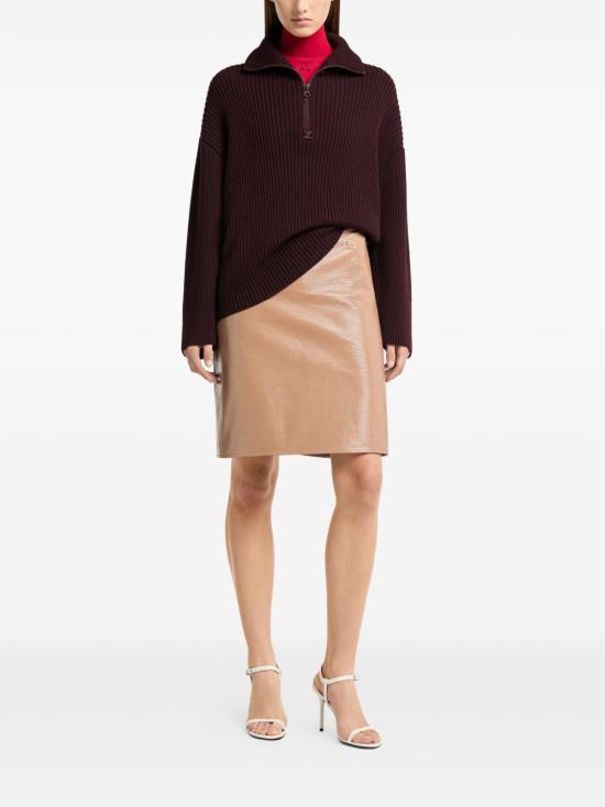 26FW 쿠레쥬 스웨터 326MPU278FI0085 4090 BURGUNDY - COURREGES