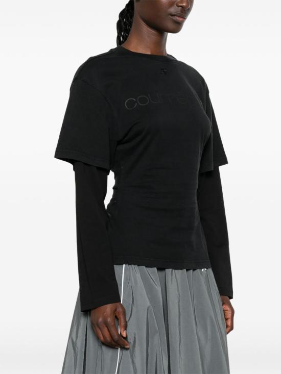 26FW 쿠레쥬 긴팔 티셔츠 326JTS275JS0305 B126 BLACK - COURREGES