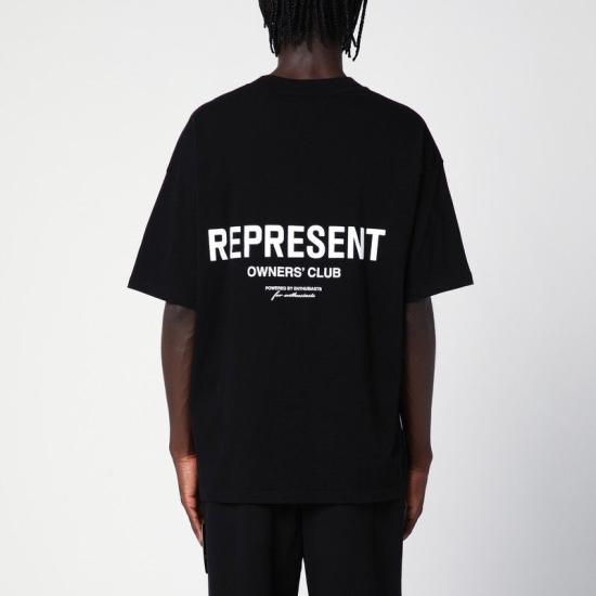 26FW 리프레젠트 반팔 티셔츠 OCM41114CO 001 BLACK - REPRESENT