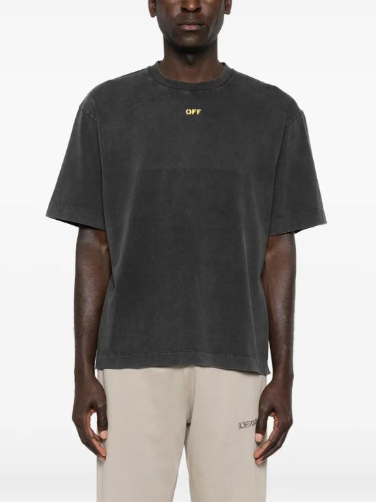 26SS 오프화이트 반팔 티셔츠 OMAA120S26JER00B 0001 BLACK - OFF WHITE