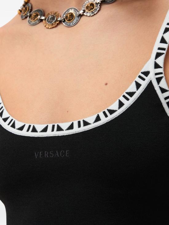 26FW 베르사체 민소매 티셔츠 10253561A18357 1B000 BLACK - VERSACE
