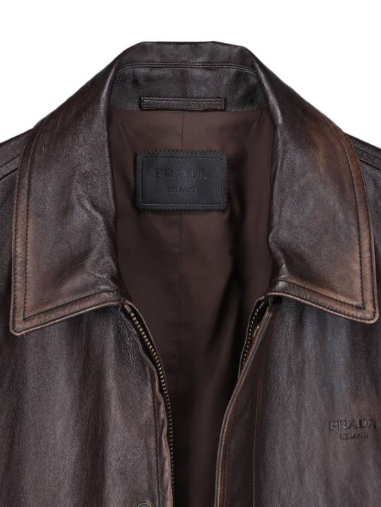 26FW 프라다 가죽 자켓 UPW622OOO16IL F0003 BROWN - PRADA