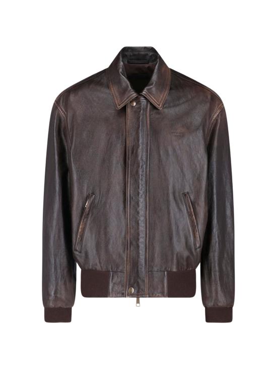 26FW 프라다 가죽 자켓 UPW622OOO16IL F0003 BROWN