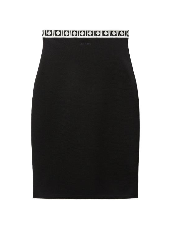 26FW 베르사체 미디 스커트 10257741A18357 1B000 BLACK