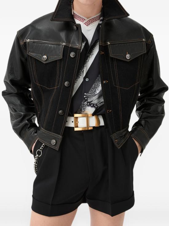 26FW 베르사체 데님 자켓 10254411A18406 2DC90 BLACK - VERSACE