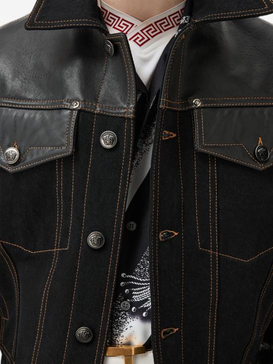 26FW 베르사체 데님 자켓 10254411A18406 2DC90 BLACK - VERSACE