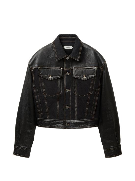 26FW 베르사체 데님 자켓 10254411A18406 2DC90 BLACK