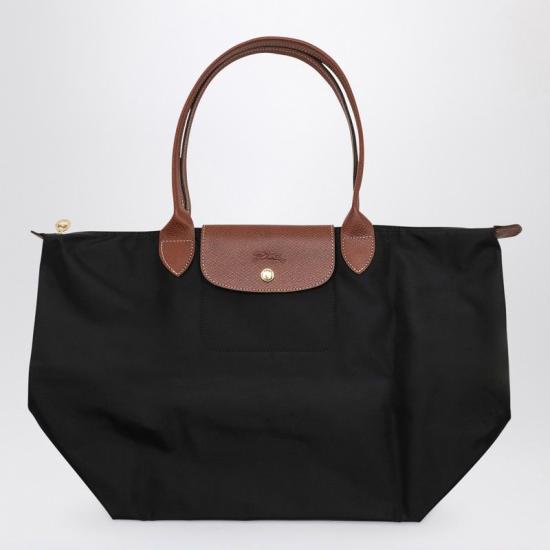 26FW 롱샴 르 플리아쥬 오리지널 토트백 L L1899089 001 BLACK