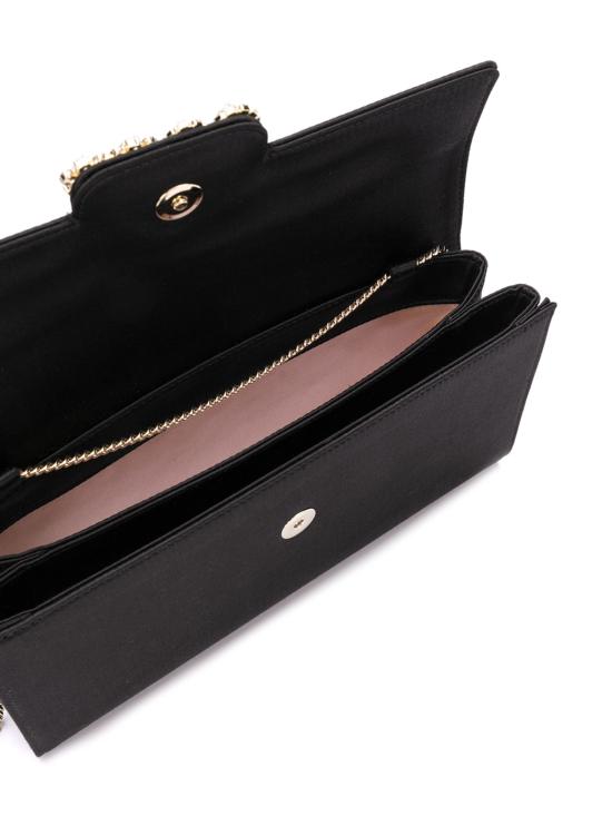 26FW 로저비비에 플라워 스트라스 버클 클러치 RBWAMFD0200RS0 B999 BLACK - ROGER VIVIER