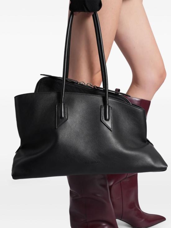26FW 디 아티코 라 파세지아타 미디엄 탑 핸들 백 250WAH00054LBT019AA 100 BLACK - THE ATTICO