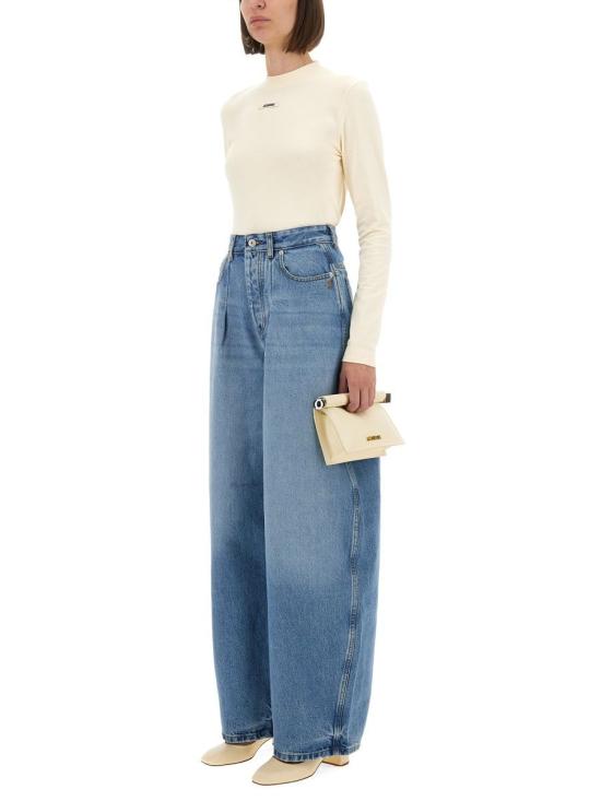 26FW 자크뮈스 그로그랭 로고 롱슬리브 티셔츠 TSW00155AJ00124 130 NUDE NEUTRALS - JACQUEMUS