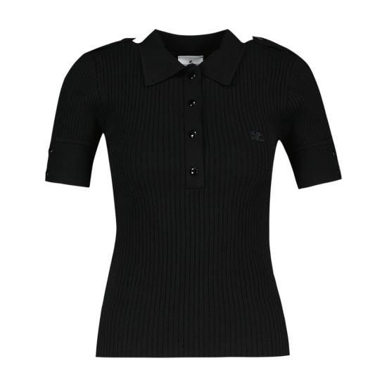 26FW 쿠레쥬 반팔 티셔츠 326MPO071FI0001 9999 BLACK