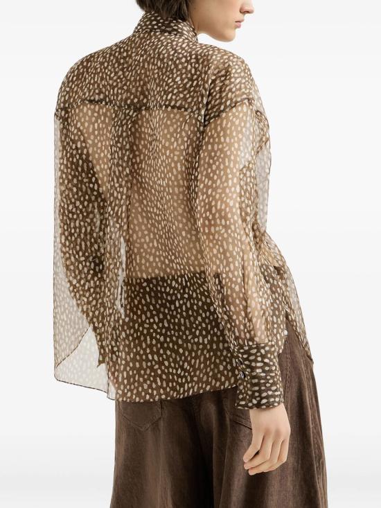 26FW 브루넬로 쿠치넬리 셔츠 MG961M2Z16 C002 BROWN - BRUNELLO CUCINELLI