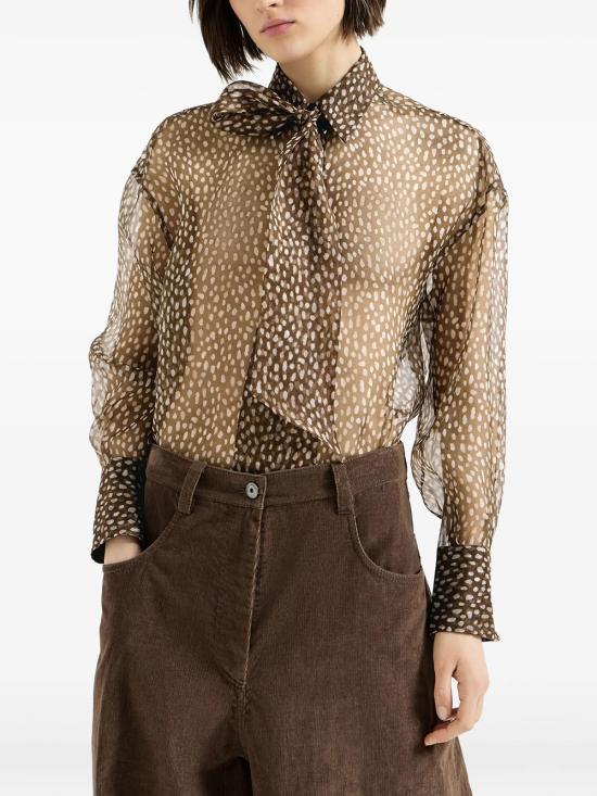 26FW 브루넬로 쿠치넬리 셔츠 MG961M2Z16 C002 BROWN - BRUNELLO CUCINELLI