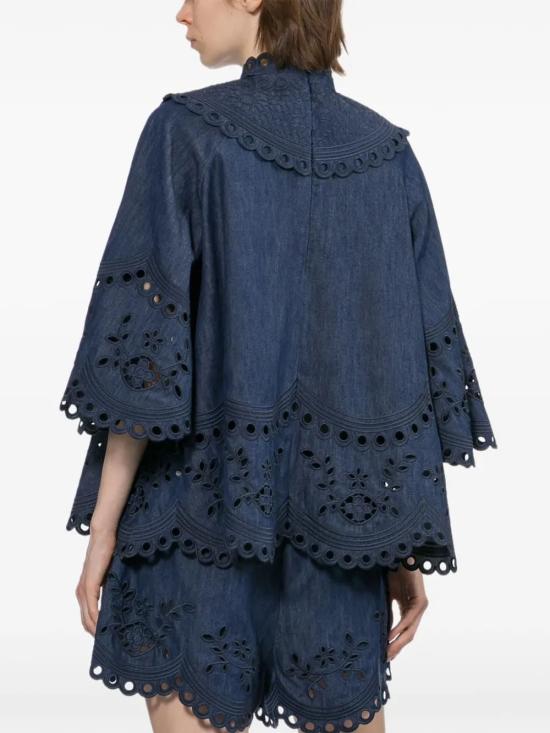 26FW 짐머만 블라우스 7282TSS263INK NAVYBLUE - ZIMMERMANN