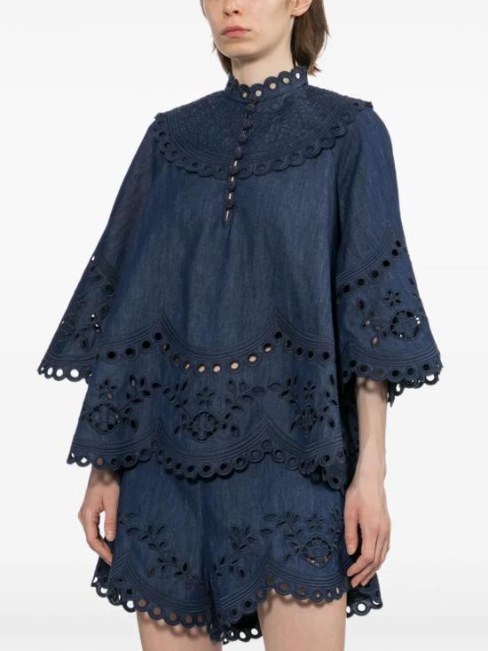 26FW 짐머만 블라우스 7282TSS263INK NAVYBLUE - ZIMMERMANN