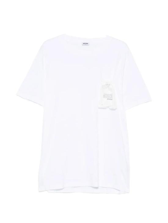 26SS 모스키노 반팔 티셔츠 261V3070494250001 WHITE