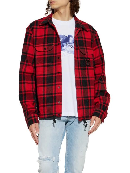 26FW 디스퀘어드2 긴팔 셔츠 S74DM1062D35201001F RED - DSQUARED2