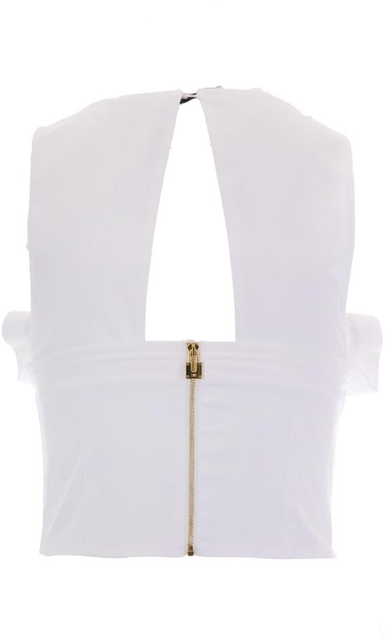 26SS 엘리자베타프랜치 탑 TO05462E2 WHITE - ELISABETTA FRANCHI