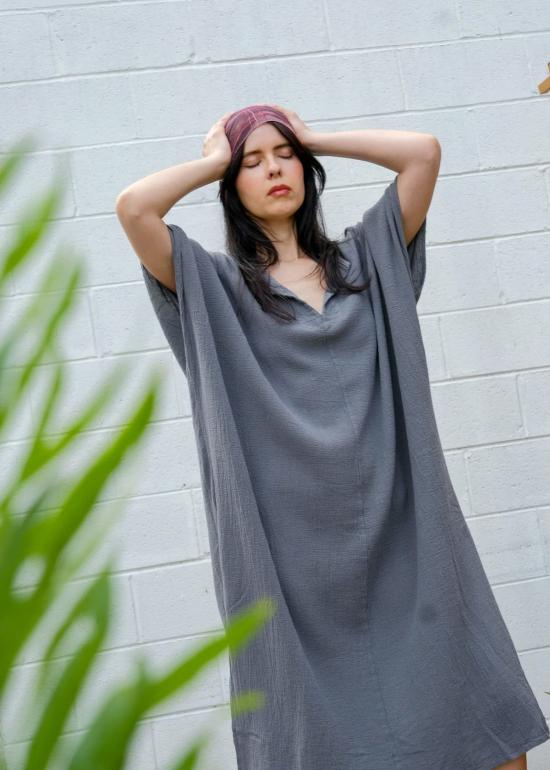  Beachwood the Label 미디 원피스 비치우드 더 라벨 칼라 카프탄 - OTHER BRANDS