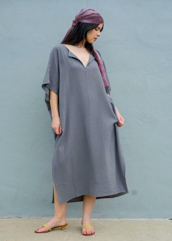  Beachwood the Label 미디 원피스 비치우드 더 라벨 칼라 카프탄 - OTHER BRANDS