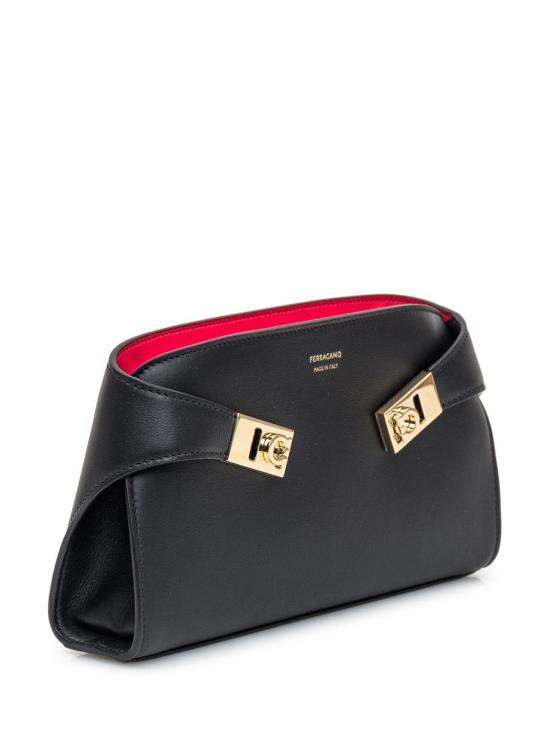 26FW 살바토레 페라가모 클러치/파우치 218964 774628 BLACK FLAME RED DOM - SALVATORE FERRAGAMO