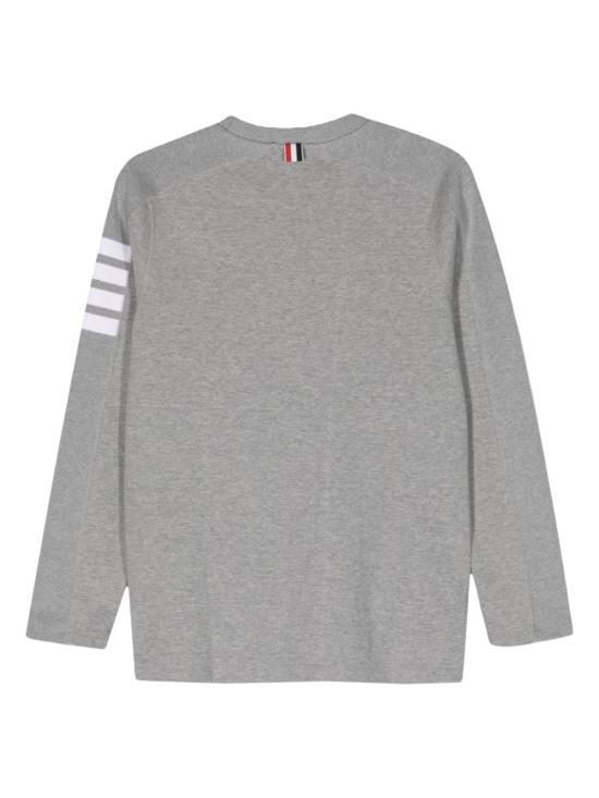 26FW 톰브라운 밀라노 코튼 4바 롱슬리브 티 MJS245A07323 055 LT GREY - THOM BROWNE