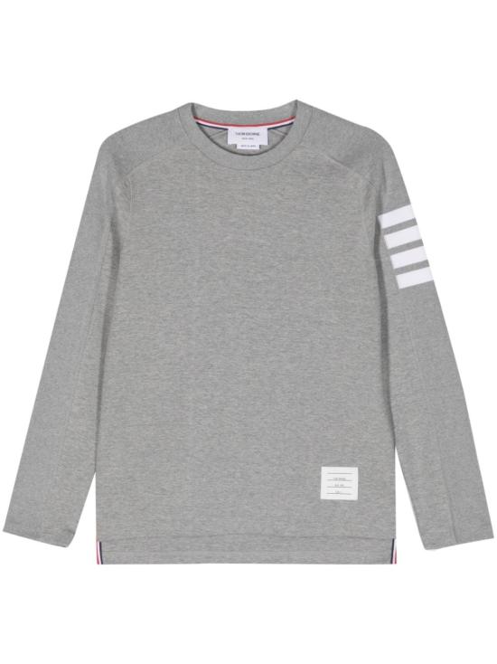 26FW 톰브라운 밀라노 코튼 4바 롱슬리브 티 MJS245A07323 055 LT GREY