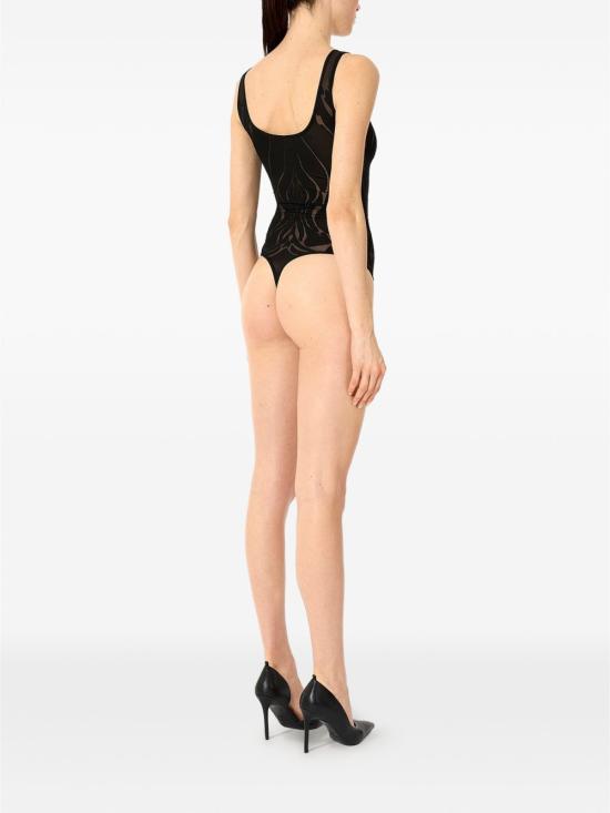 26FW 월포드 바디수트 티셔츠 78335 9180 Black - WOLFORD