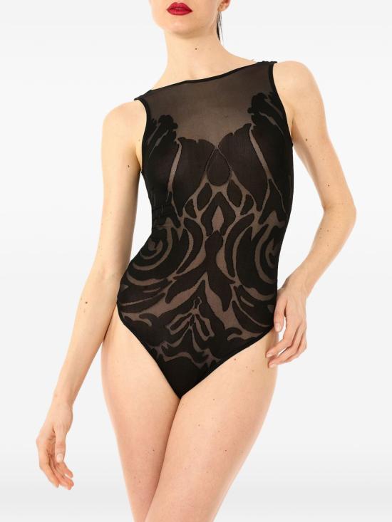 26FW 월포드 바디수트 티셔츠 78335 9180 Black - WOLFORD