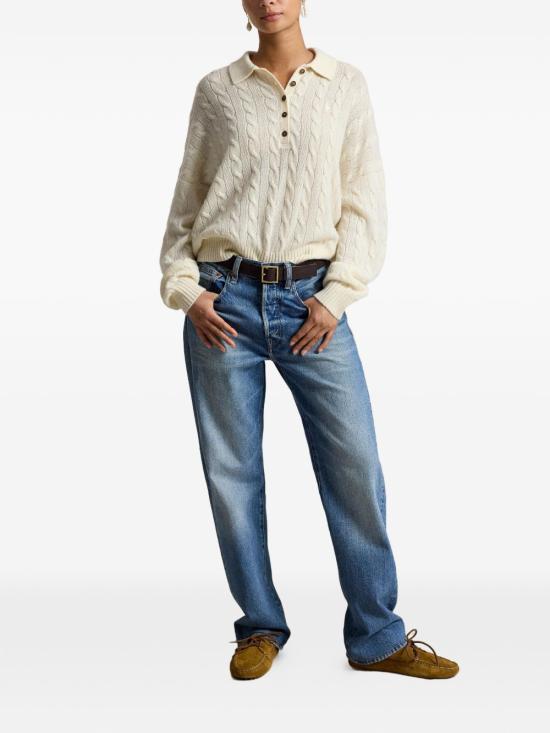 26FW 랄프 로렌 폴로 티셔츠 211B17767007 Authentic cream - RALPH LAUREN