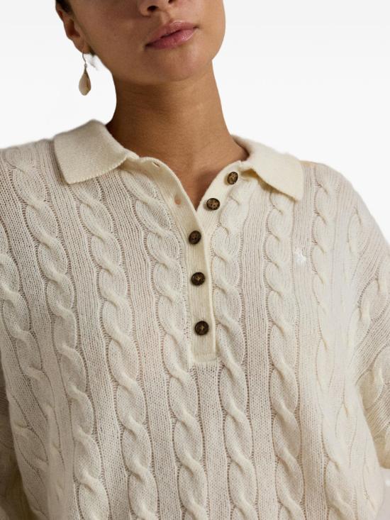 26FW 랄프 로렌 폴로 티셔츠 211B17767007 Authentic cream - RALPH LAUREN