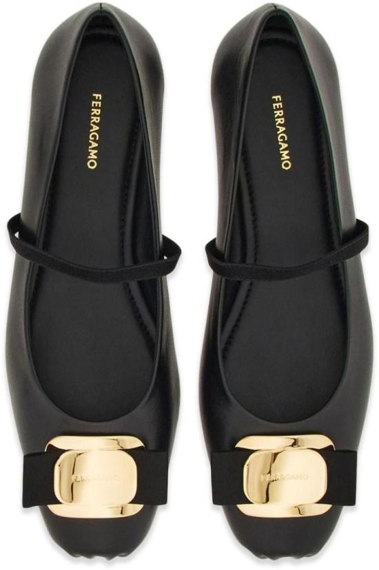26SS 살바토레 페라가모 바라 보우 발레 플랫 01H345768868005 BLACK - SALVATORE FERRAGAMO