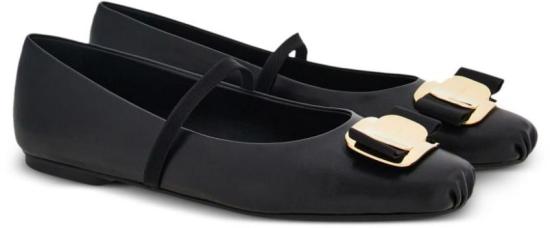 26SS 살바토레 페라가모 바라 보우 발레 플랫 01H345768868005 BLACK - SALVATORE FERRAGAMO