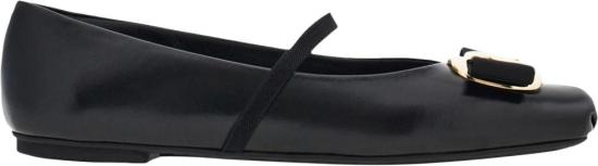 26SS 살바토레 페라가모 바라 보우 발레 플랫 01H345768868005 BLACK