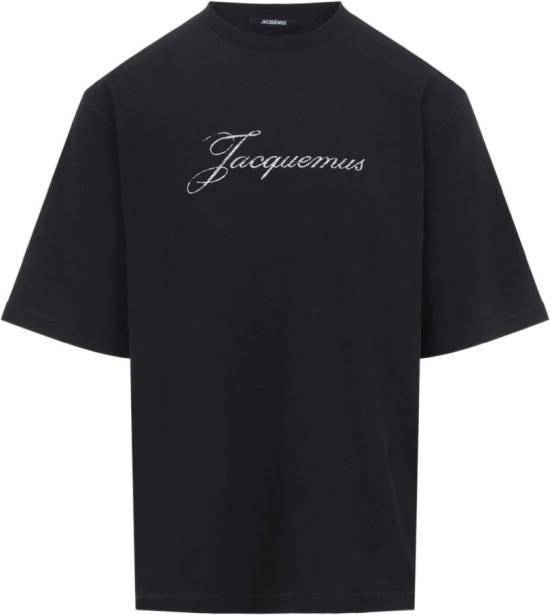 26FW 자크뮈스 로고 프린트 장식 티셔츠 TSM00639AJ00289990 BLACK