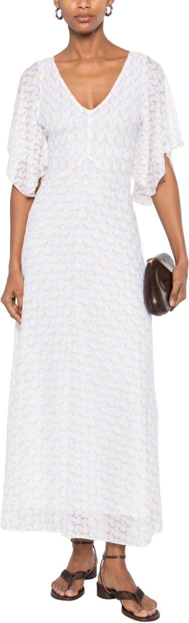 26SS 미소니 롱 원피스 DS26SG3KBR015XS01LI WHITE - MISSONI