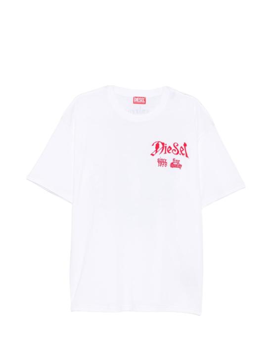 26FW 디젤 반팔 티셔츠 A22244 0QIAM100 Bianco