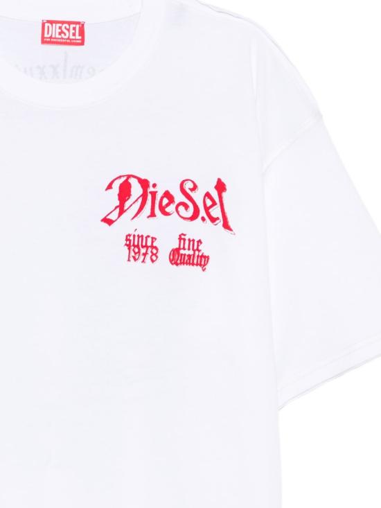 26FW 디젤 반팔 티셔츠 A22244 0QIAM100 Bianco - DIESEL