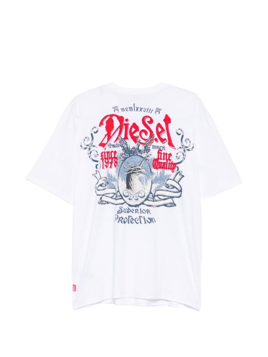 26FW 디젤 반팔 티셔츠 A22244 0QIAM100 Bianco - DIESEL
