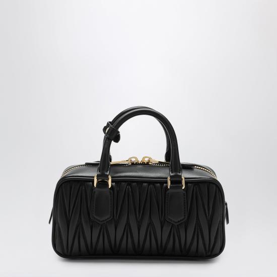 26SS 미우미우 아르카디 로고 토트백 5BB142OONAN88 Black - MIU MIU