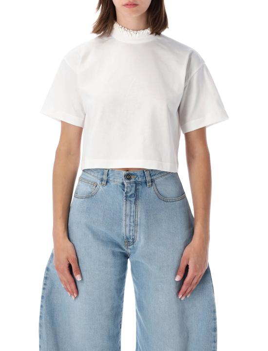 26SS 알라이아 반팔 티셔츠 AA9I0009J010B Bianco