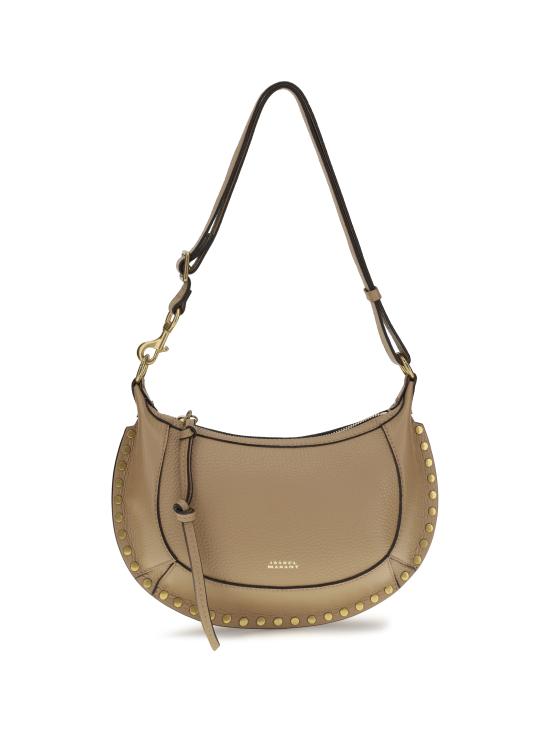 26FW 이자벨마랑 오스칸 문 풀 그레인 레더 스터드 바게트 숄더백 PP0003FAD1C04M 50CU BEIGE