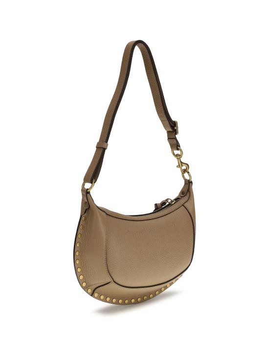 26FW 이자벨마랑 오스칸 문 풀 그레인 레더 스터드 바게트 숄더백 PP0003FAD1C04M 50CU BEIGE - ISABEL MARANT