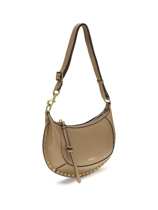 26FW 이자벨마랑 오스칸 문 풀 그레인 레더 스터드 바게트 숄더백 PP0003FAD1C04M 50CU BEIGE - ISABEL MARANT