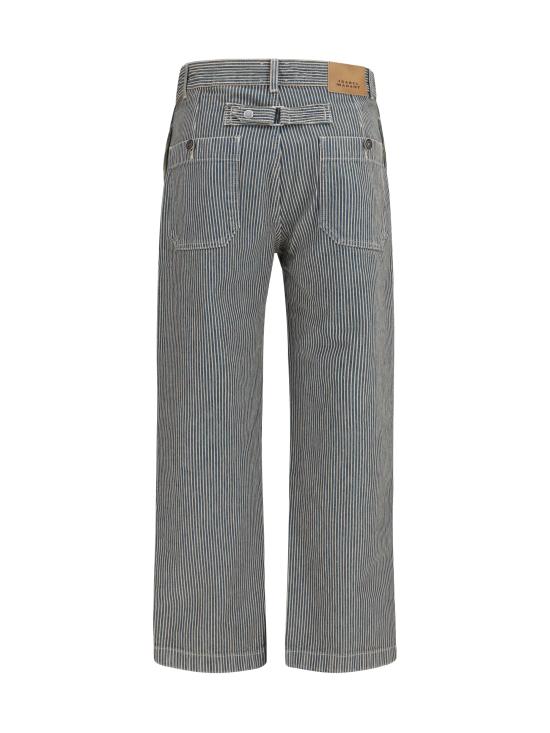26FW 이자벨마랑에뚜왈 에르미나 히코리 스트라이프 트윌 팬츠 PA0709FAD3H02E BUWE LIGHT BLUE - ISABEL MARANT ETOILE