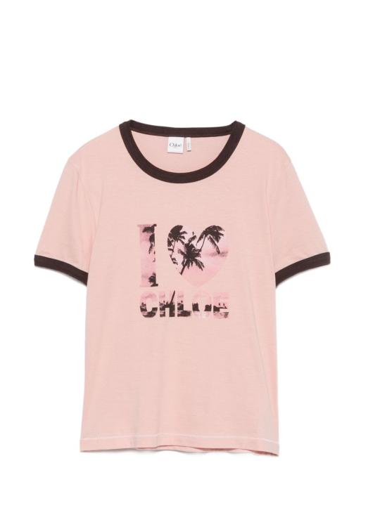 26FW 끌로에 반팔 티셔츠 CH26AJH26280 6D5 Rose - CHLOE