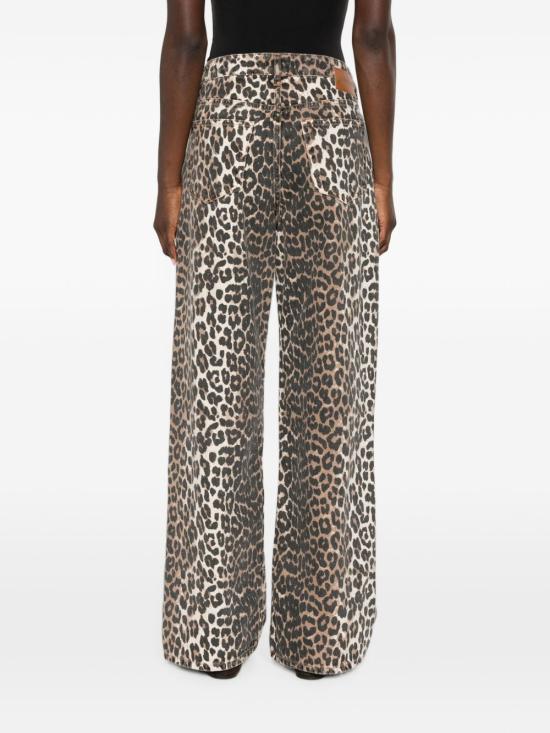 26FW 가니 스트레이트 팬츠 A1190039 859 Leopard - GANNI