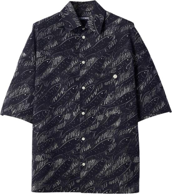26FW 자크뮈스 반팔 셔츠 SHM00634AW006919FS BLACK
